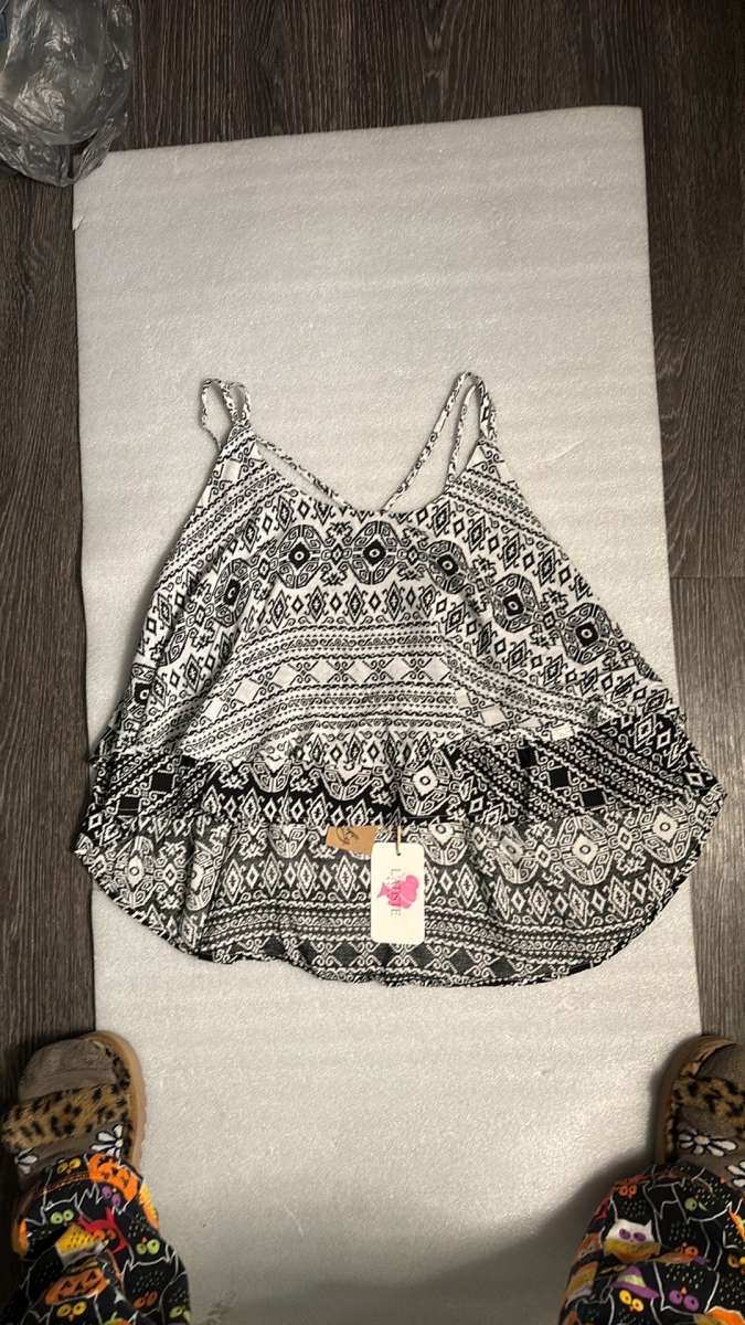 LATISTE Sun Dial Crop Top Tank M Party Festival Boho