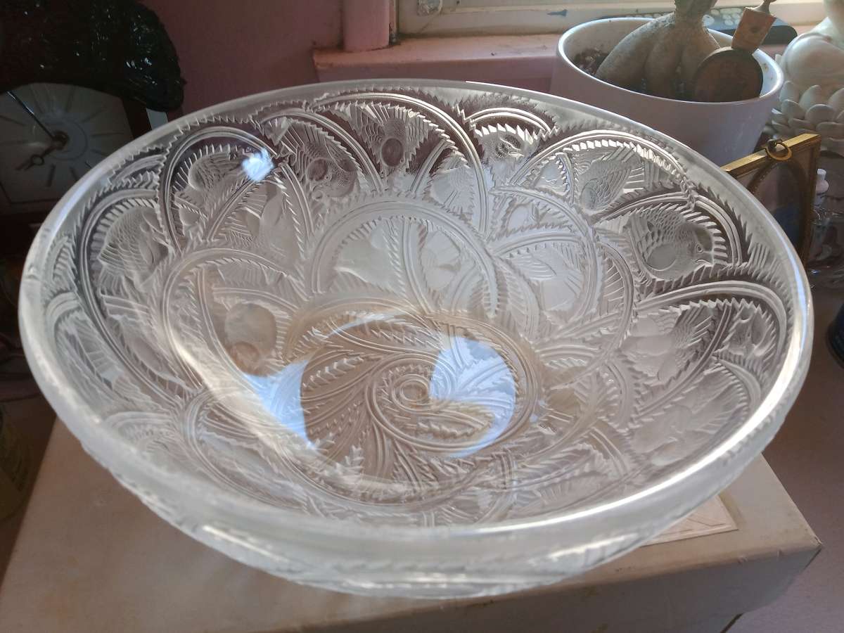 ESTATE SALE LALIQUE CRISTAL PARIS DECORATIVE BOWL BOX INCLUD