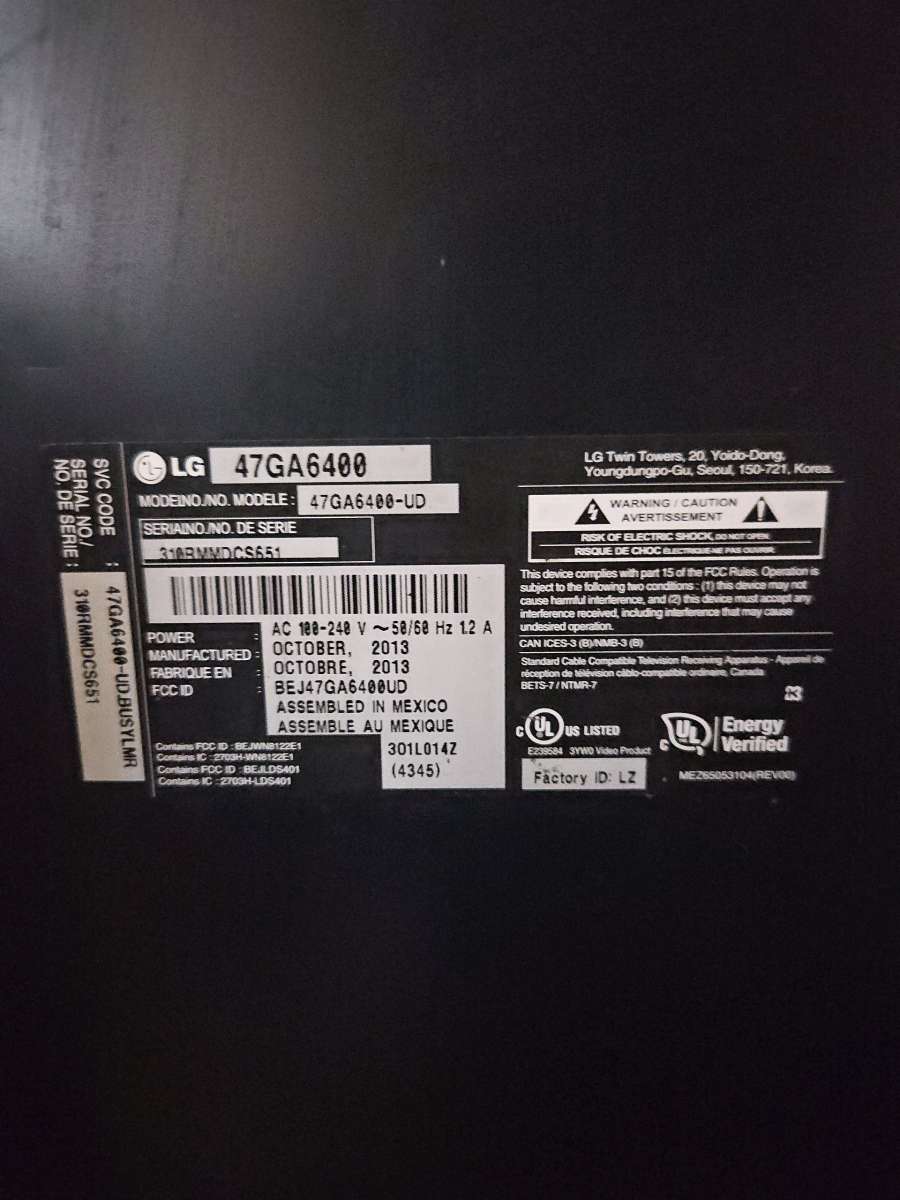 47in LG Smart TV