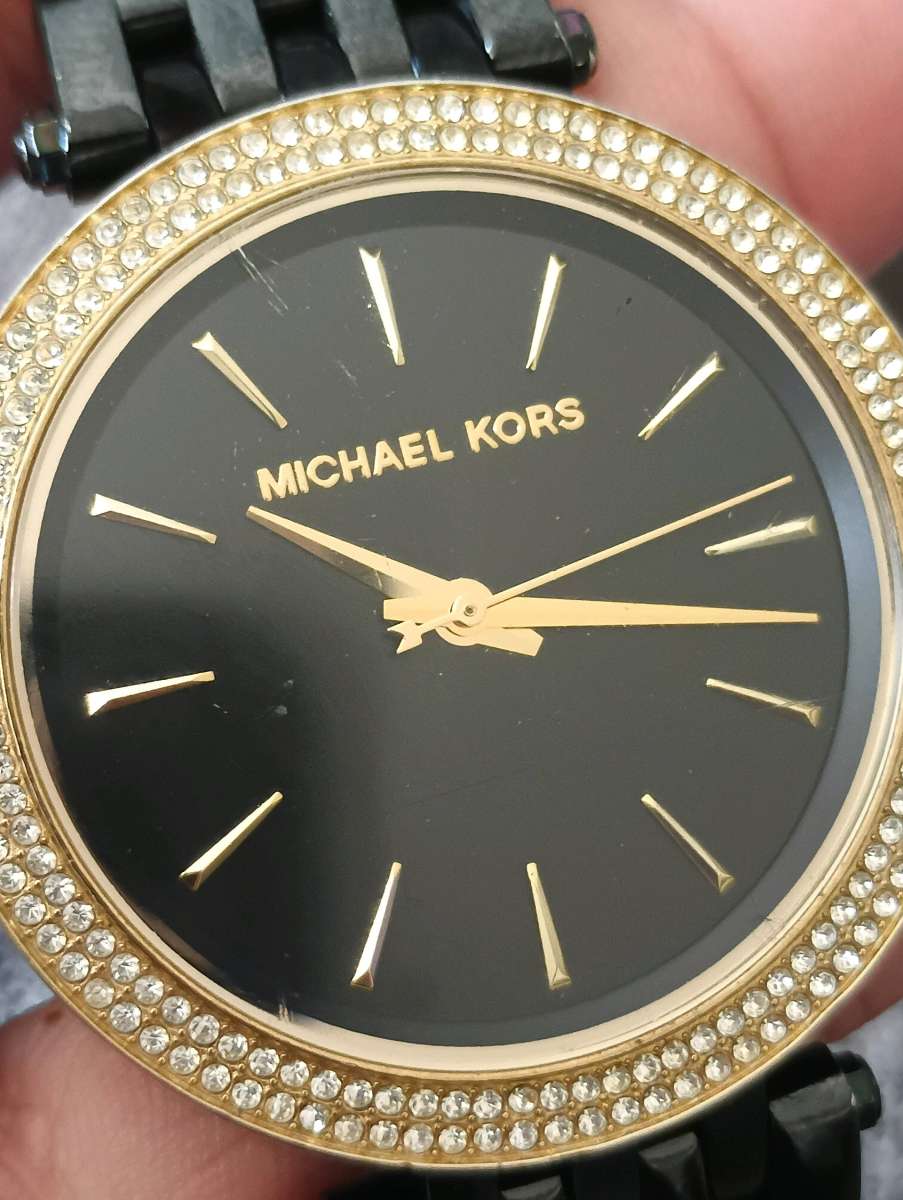 MICHAEL KORS Darci Black Dial Black Ionplated Ladie watch