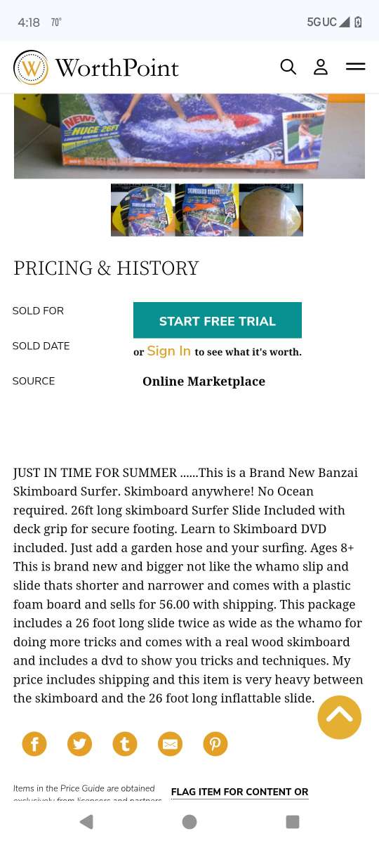 Banzai Skimboard Slipnslide