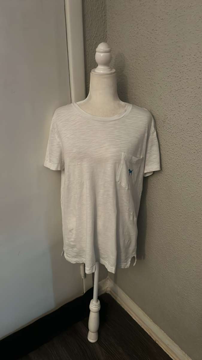 PINK Victoria Secret Short Sleeve Campus TShirt Size Small W