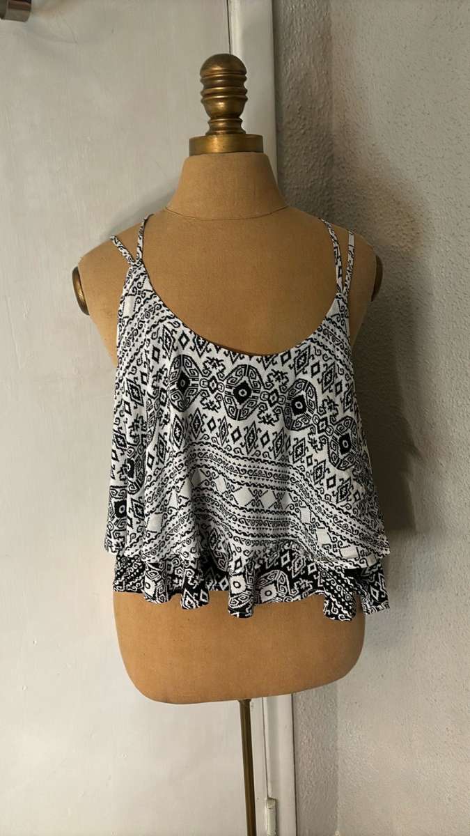 LATISTE Sun Dial Crop Top Tank M Party Festival Boho