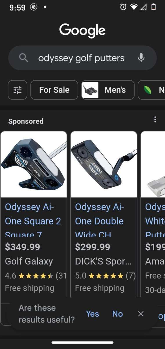 3 set Odyssey putters