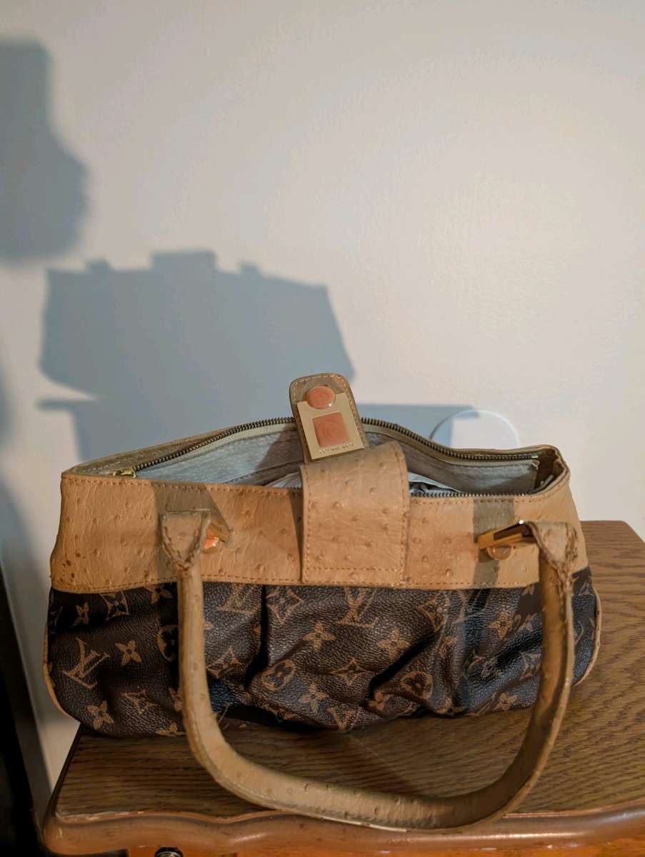 Elegant Tan and Brown Designer Handbag