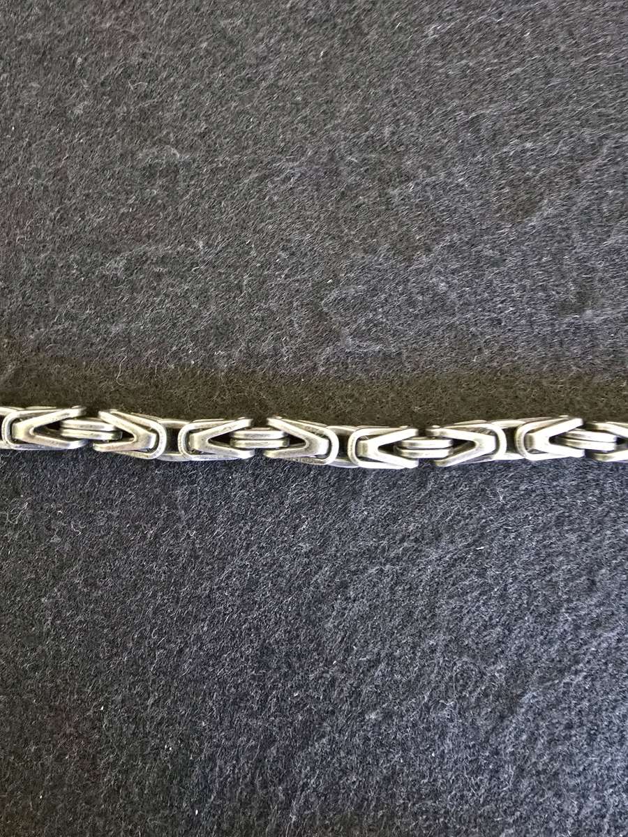 Black Stainless Steel Chunky Byzantine Bracelet
