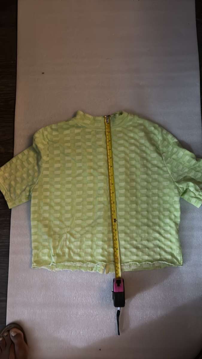 Free People Mock Neck Textured Button Closure Back TShirt Si