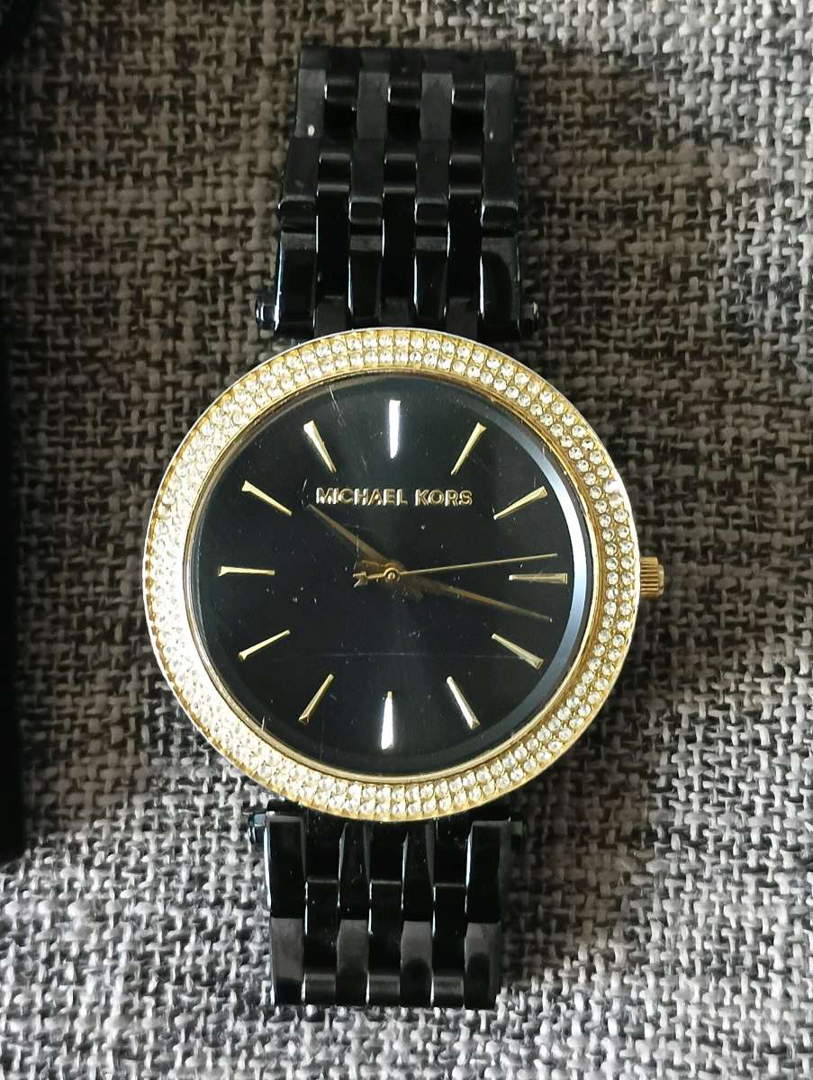 MICHAEL KORS Darci Black Dial Black Ionplated Ladie watch