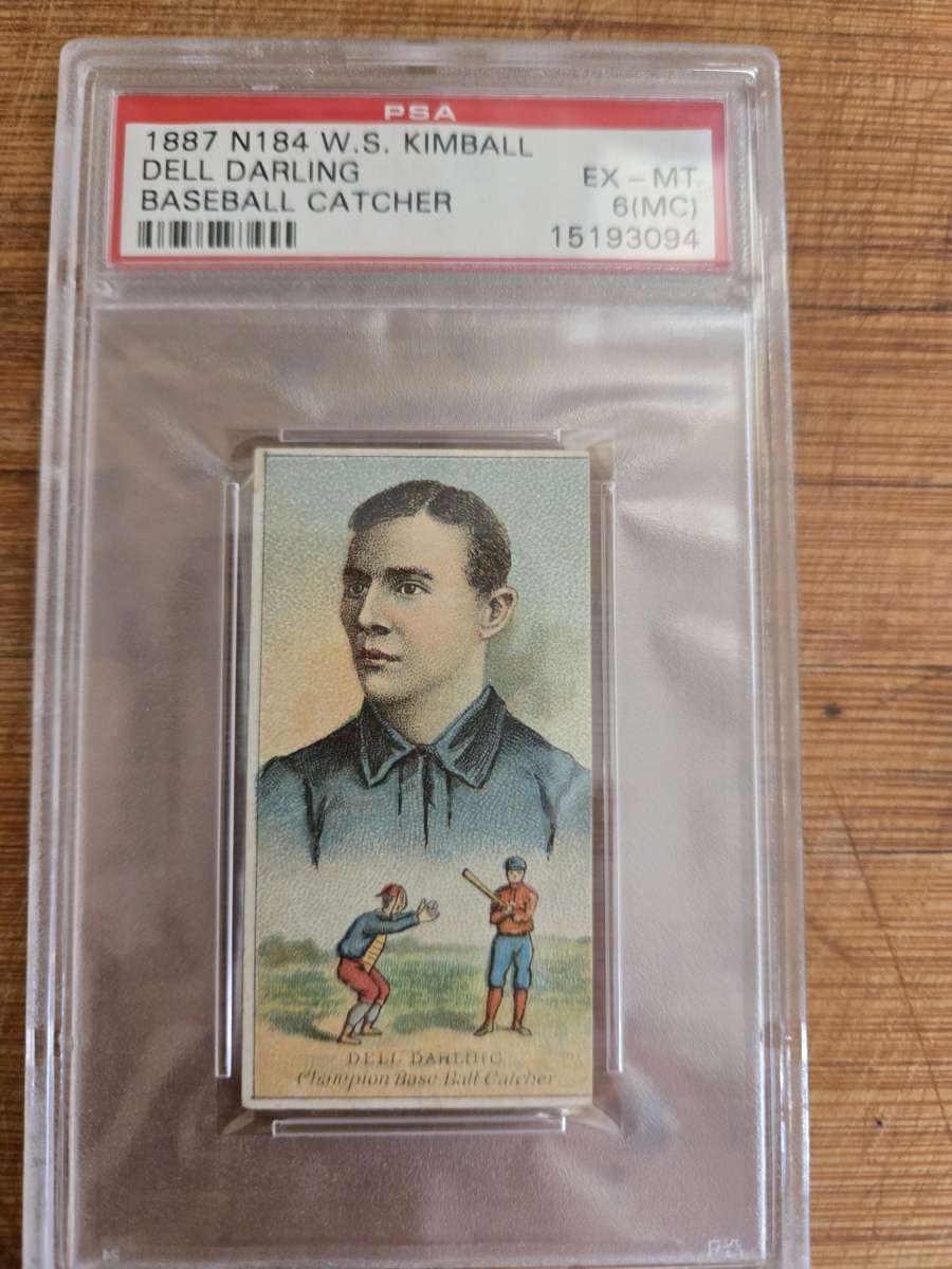 1887 ws kimball Dell Darling baseball catcher