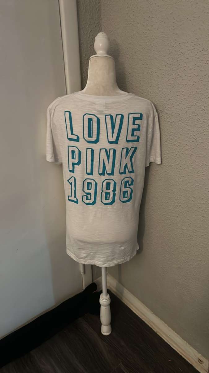PINK Victoria Secret Short Sleeve Campus TShirt Size Small W