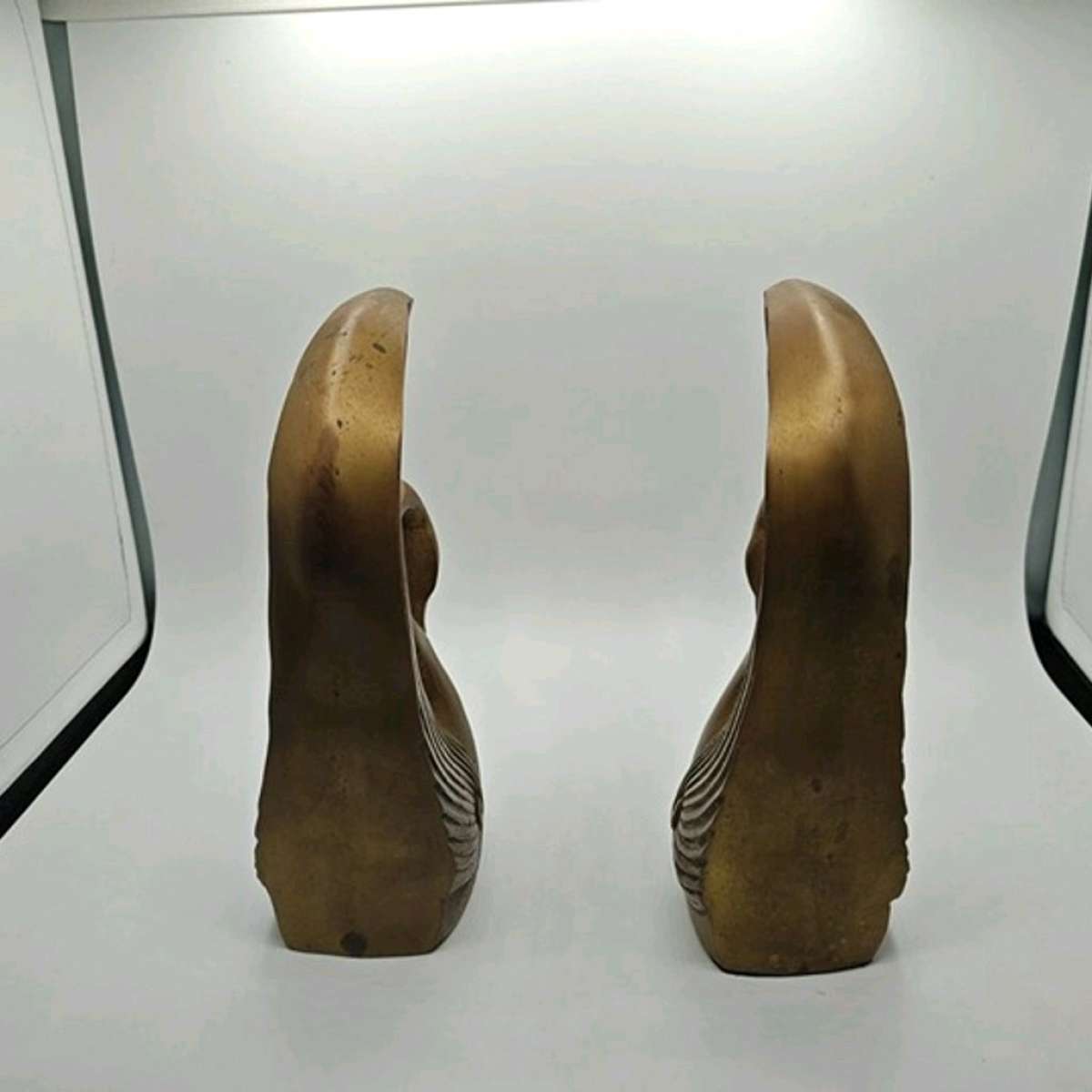 Imperial Swans Brown Drip Glaze Retro Figurines Shelf Decor