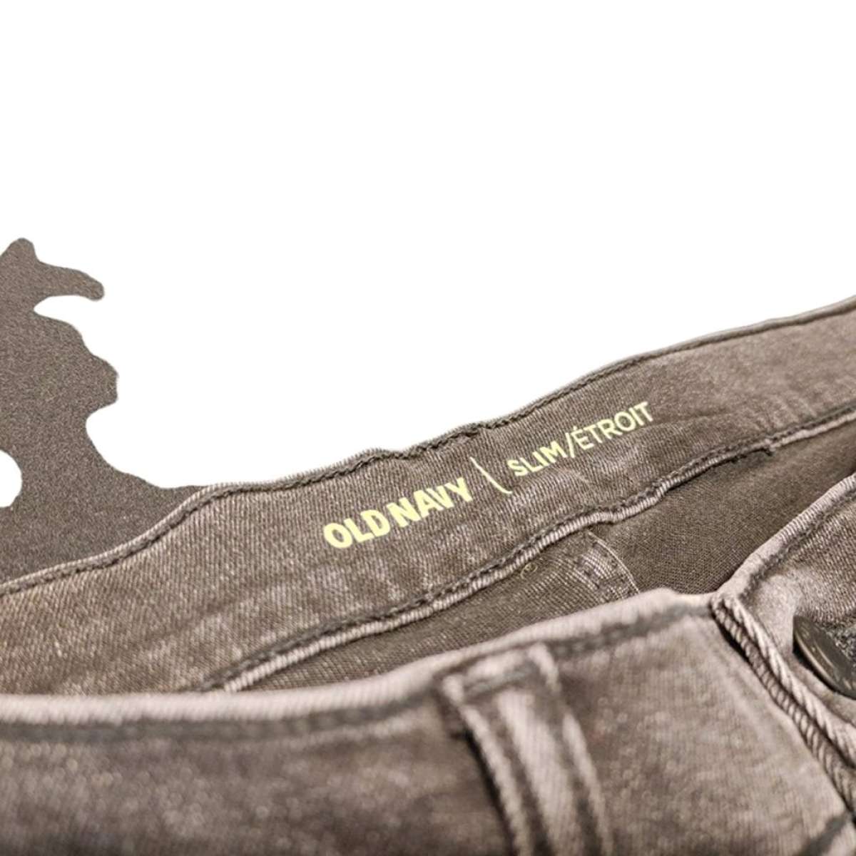 Mens Old Navy Slim Fit Straight Leg Classic Denim Dark Gray