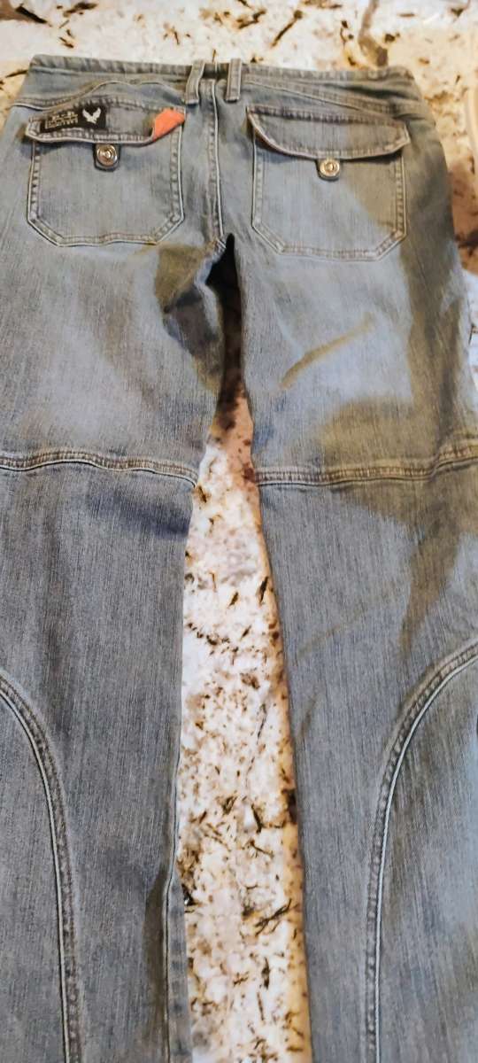 Harley Davidson blue jeans