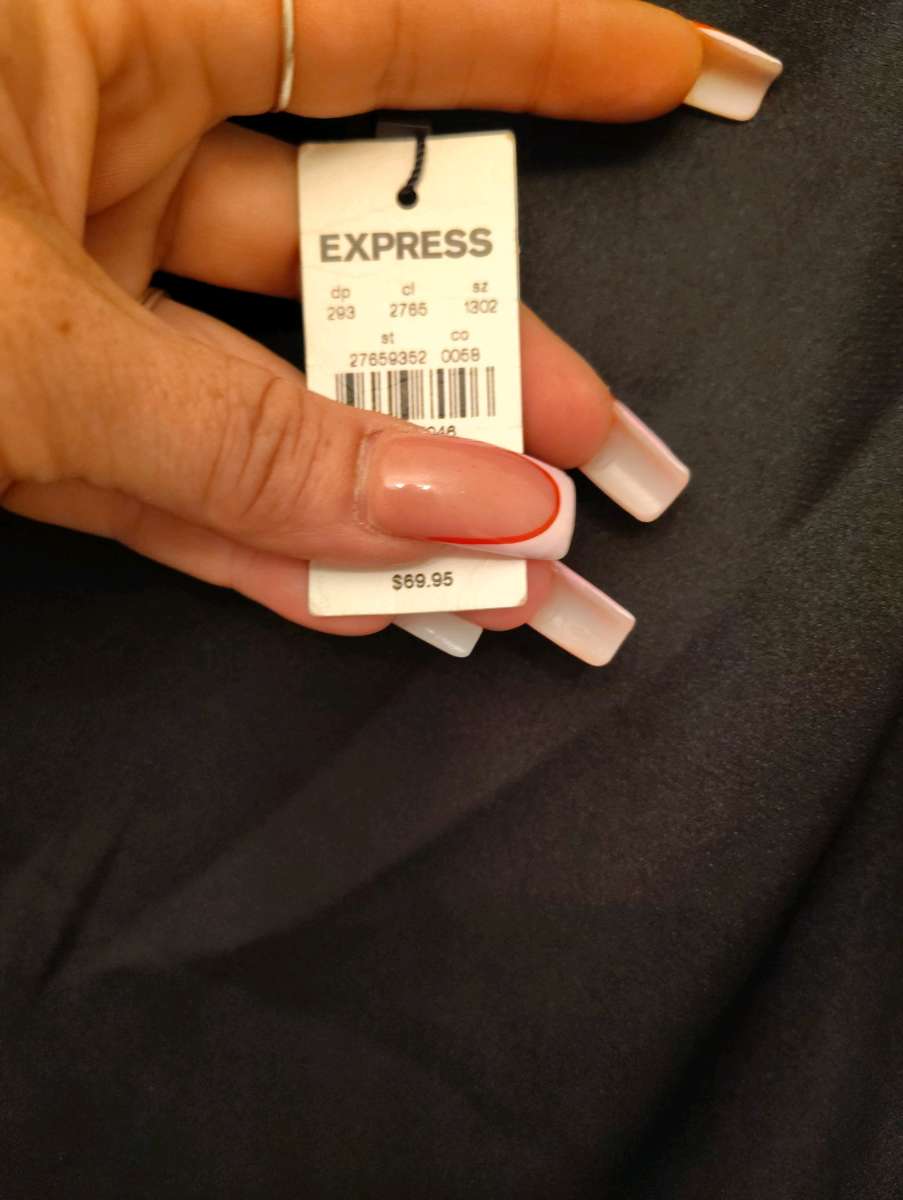 Express silk pencil skirt