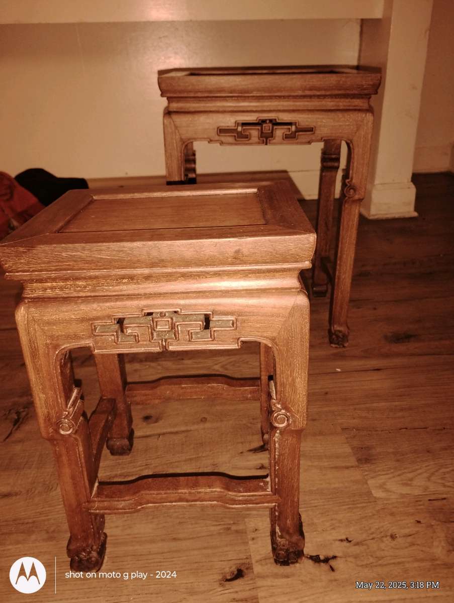 Chinese Chestnut tables set of 2