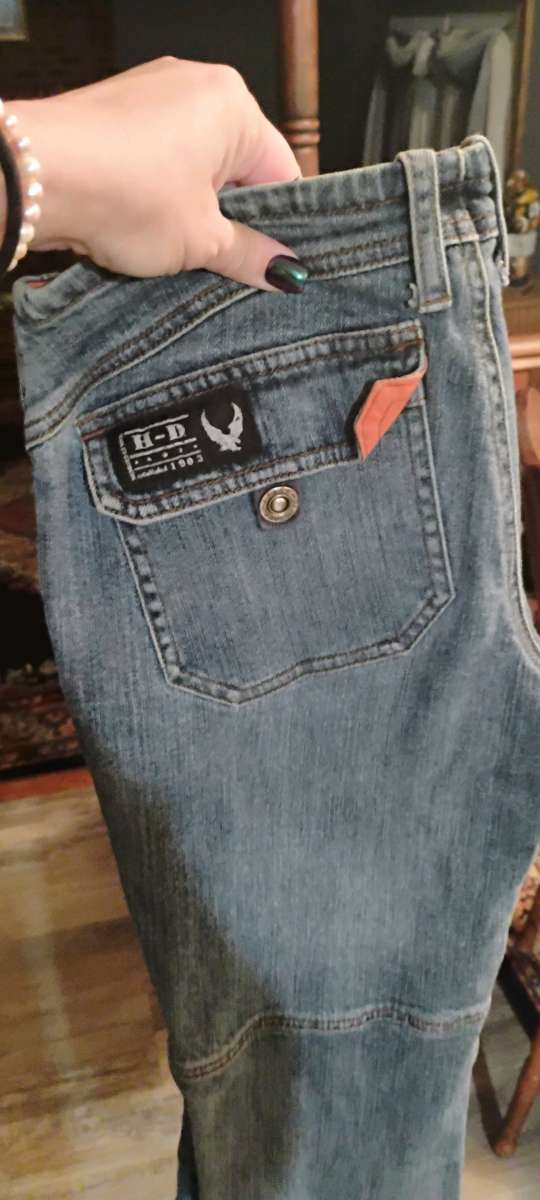 Harley Davidson blue jeans