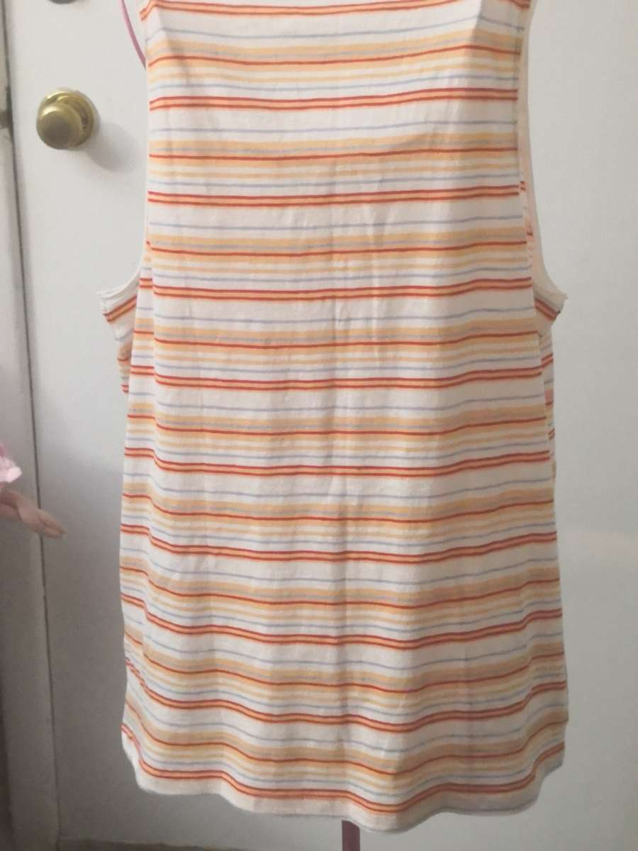 Madewell Fieldgate VNeck Striped Picket Tank Top Size XXSL N