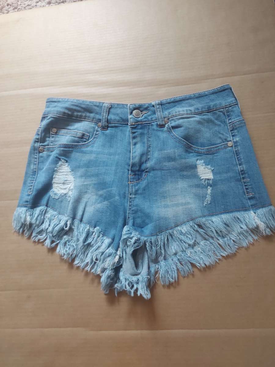 Altard States Fringe Denim Shorts Size 5