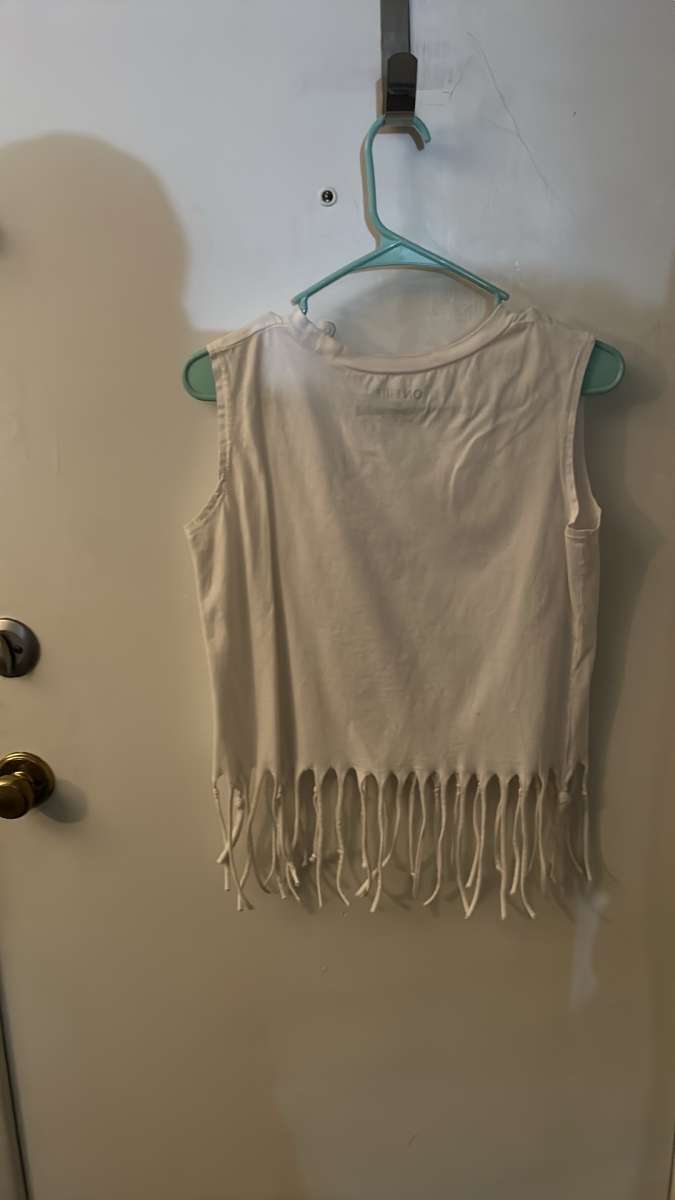On Fire Not Today Fringed Tassel Muscle Tshirt Size M Festiv