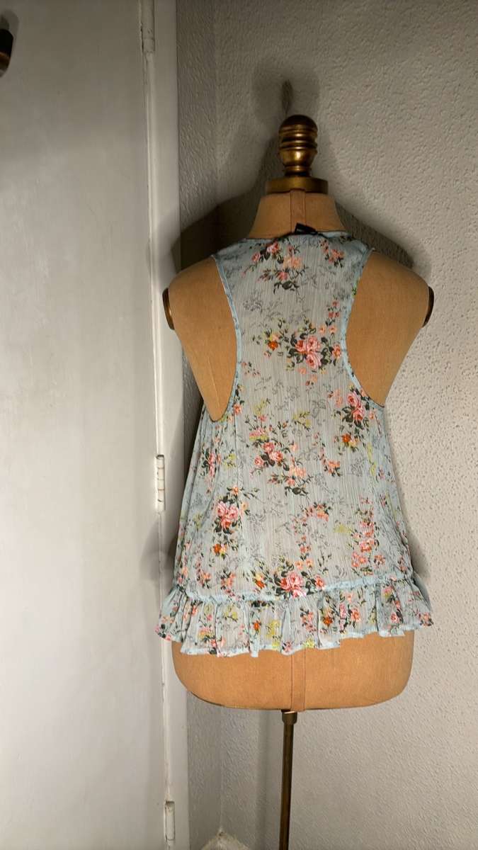 Living Doll Los Angeles Sleeveless Floral Tank Size S  Cotta