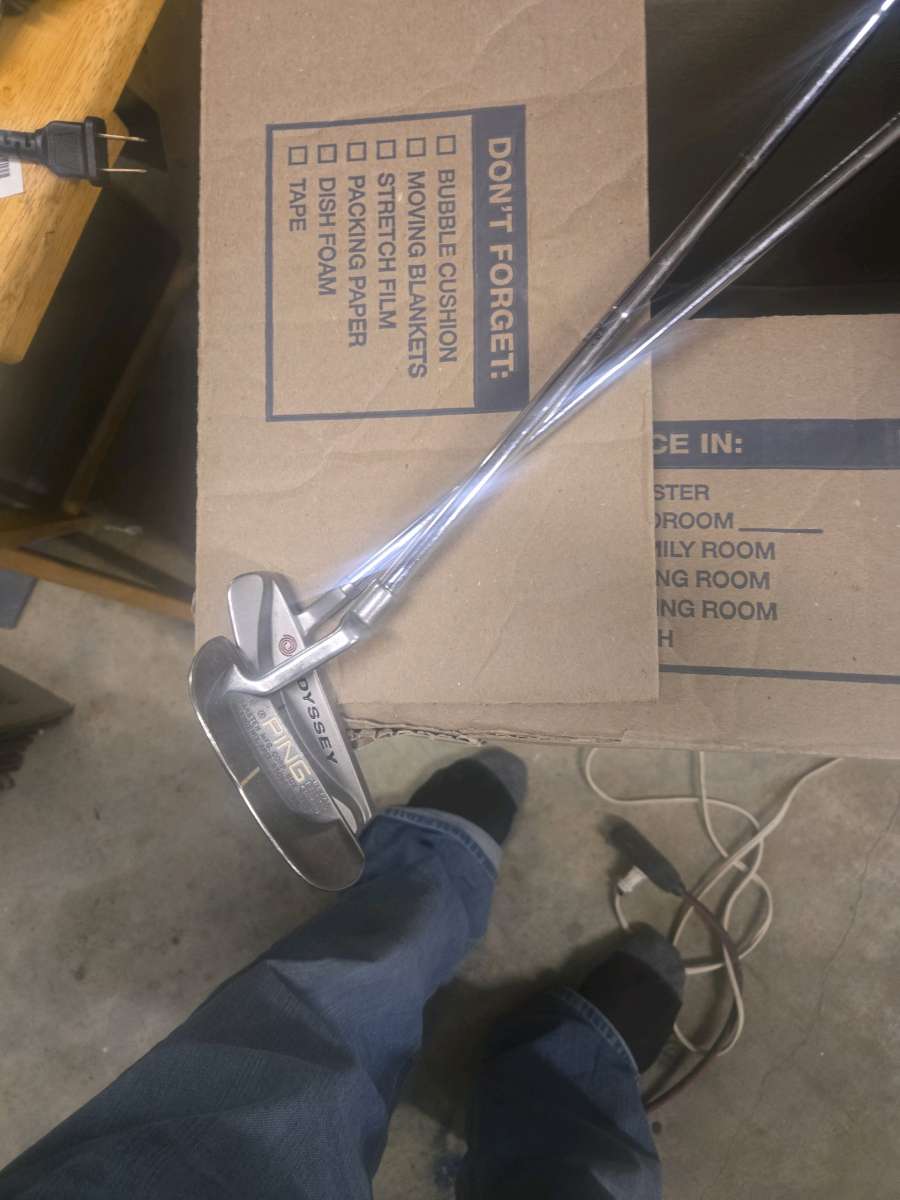 golf clubs and golf bag