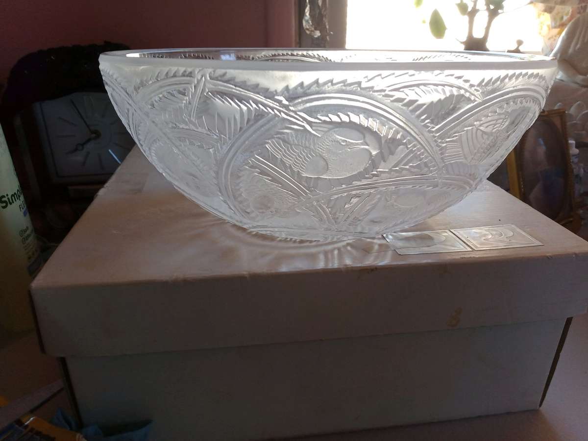 ESTATE SALE LALIQUE CRISTAL PARIS DECORATIVE BOWL BOX INCLUD