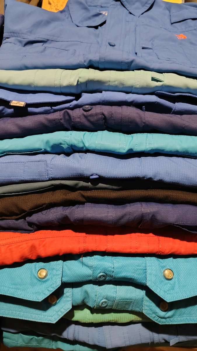 Fishing dryfit shirts and shorts