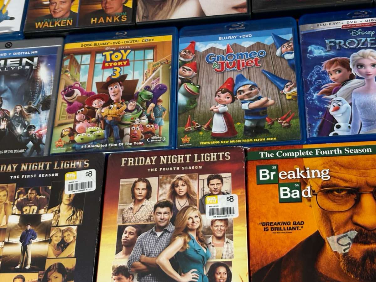 blue ray movies and a couple regular movies too