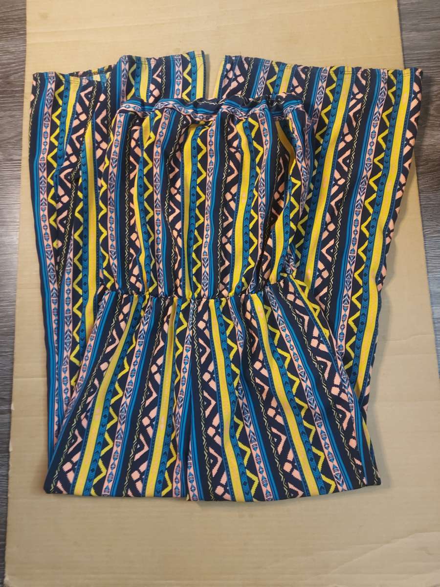 Rainbow Strapless Multicolor Jumpsuit Size S