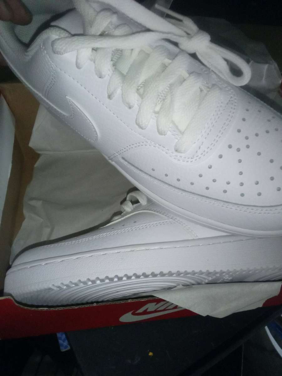 all white Nike Court womens size 8