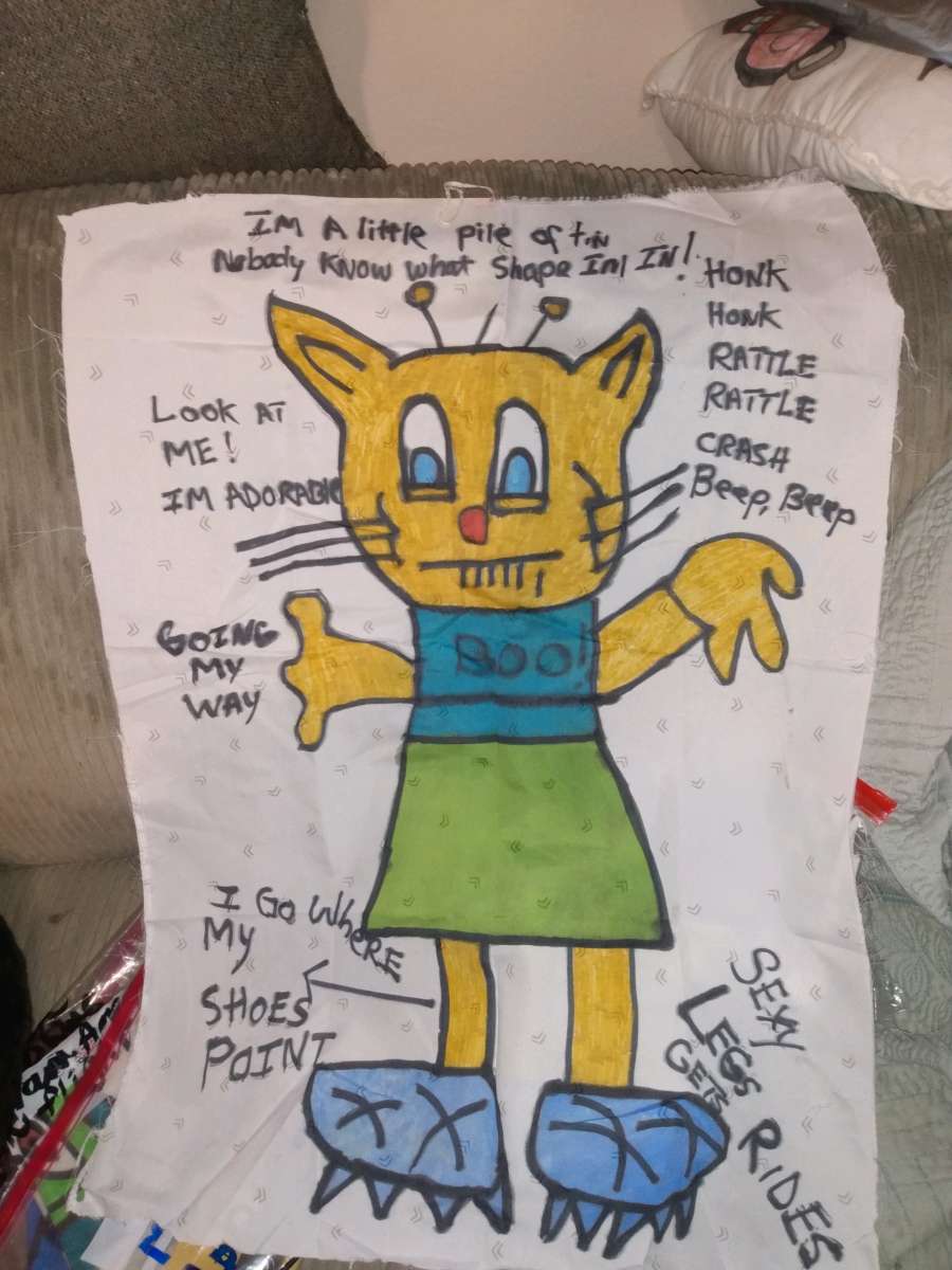 Homemade pillows with cartoons