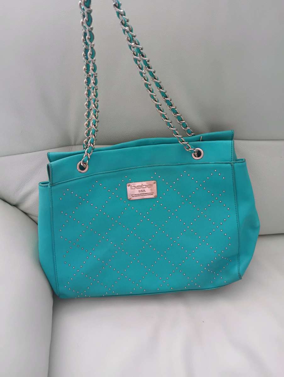 BEBE TOTE TURQUOISE BLUE