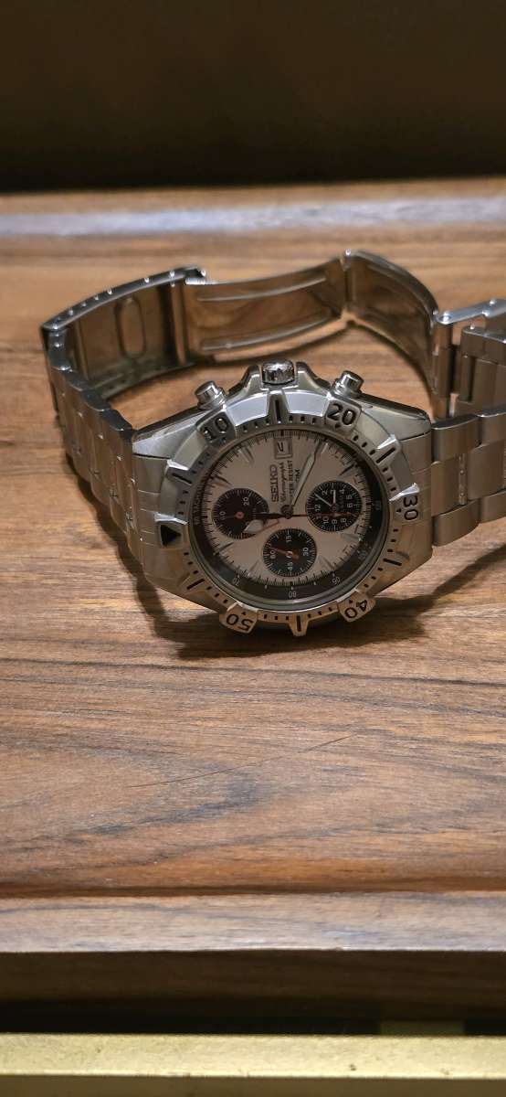 vintage seiko chronograph panda dial