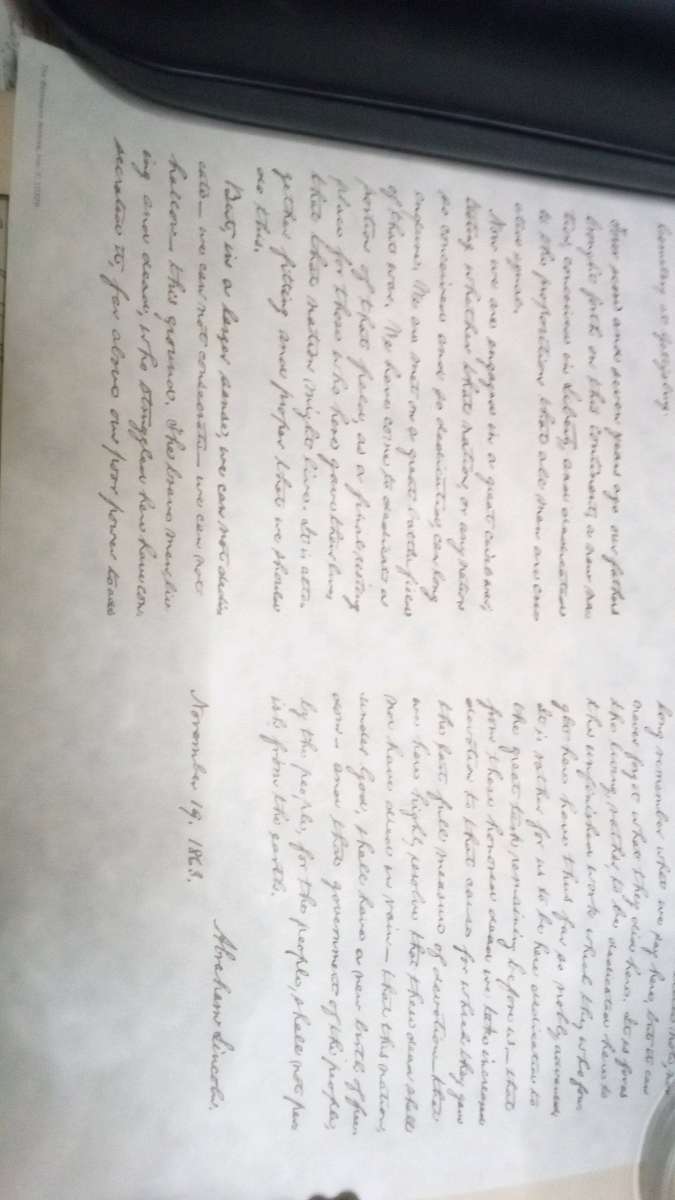 bill of rights and Gettysburg cemetery dedication