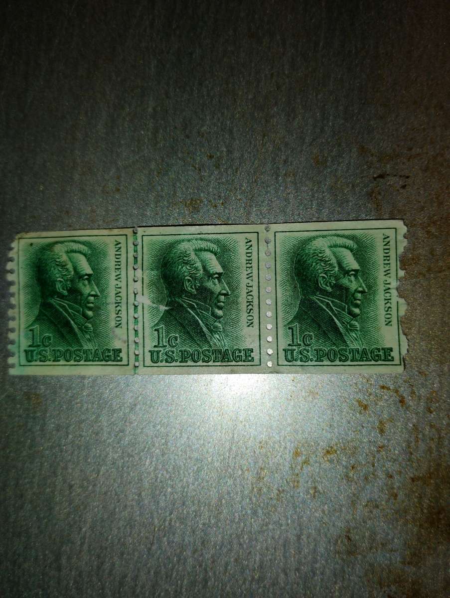3 1963 Rare Unused Andrew Jackson 1 Cent Stamps