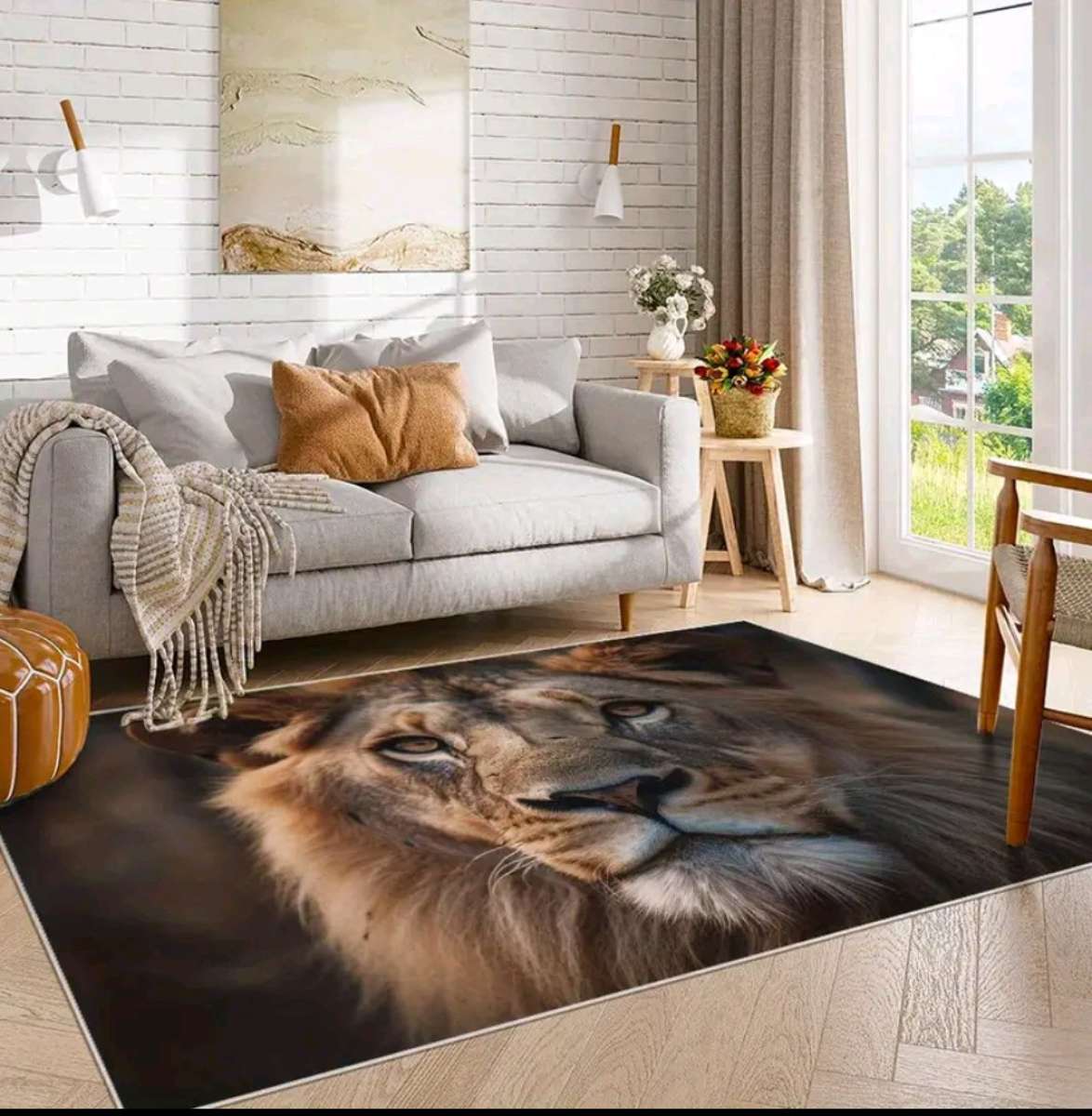 Large Lion Area Rug