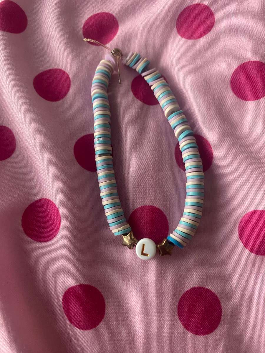 handmade L for love or a name braclet