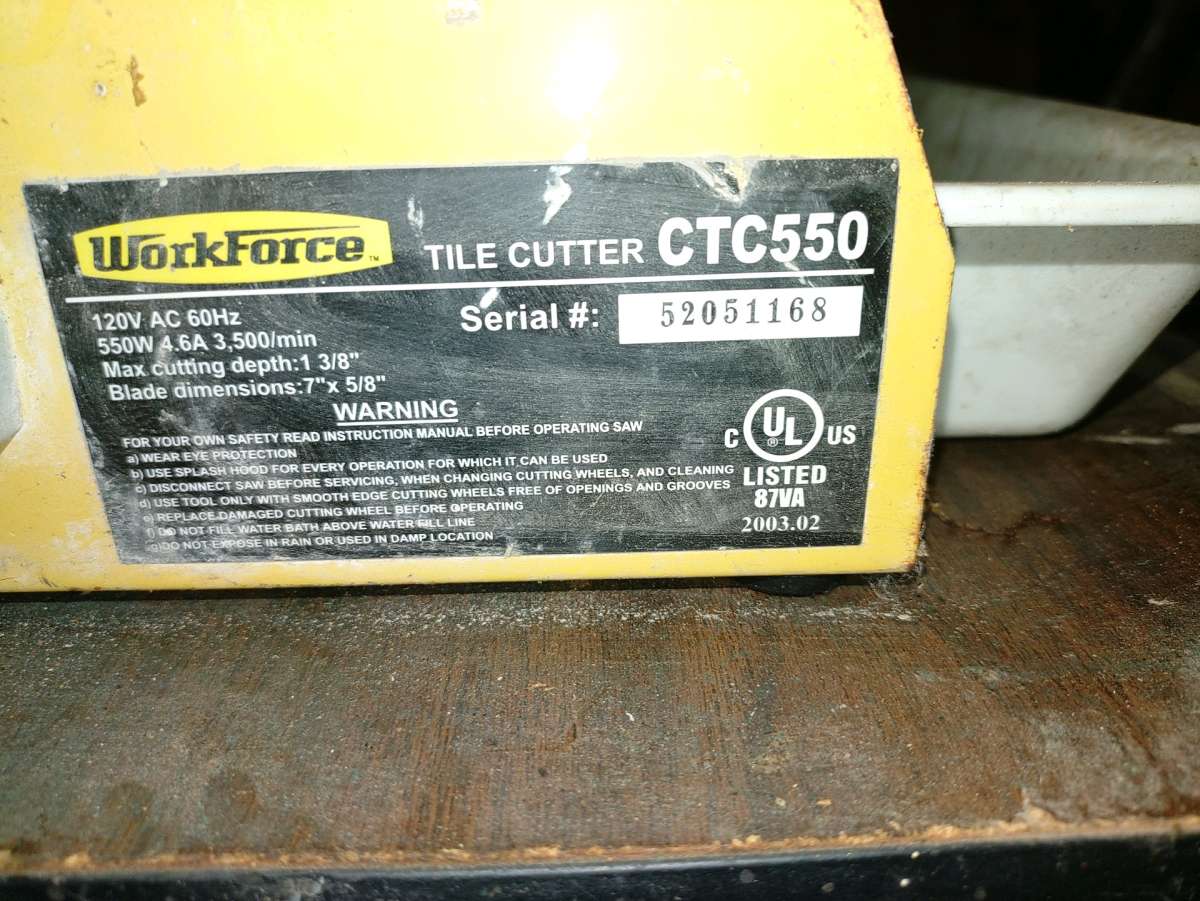 WET Tile Cutter CTC550