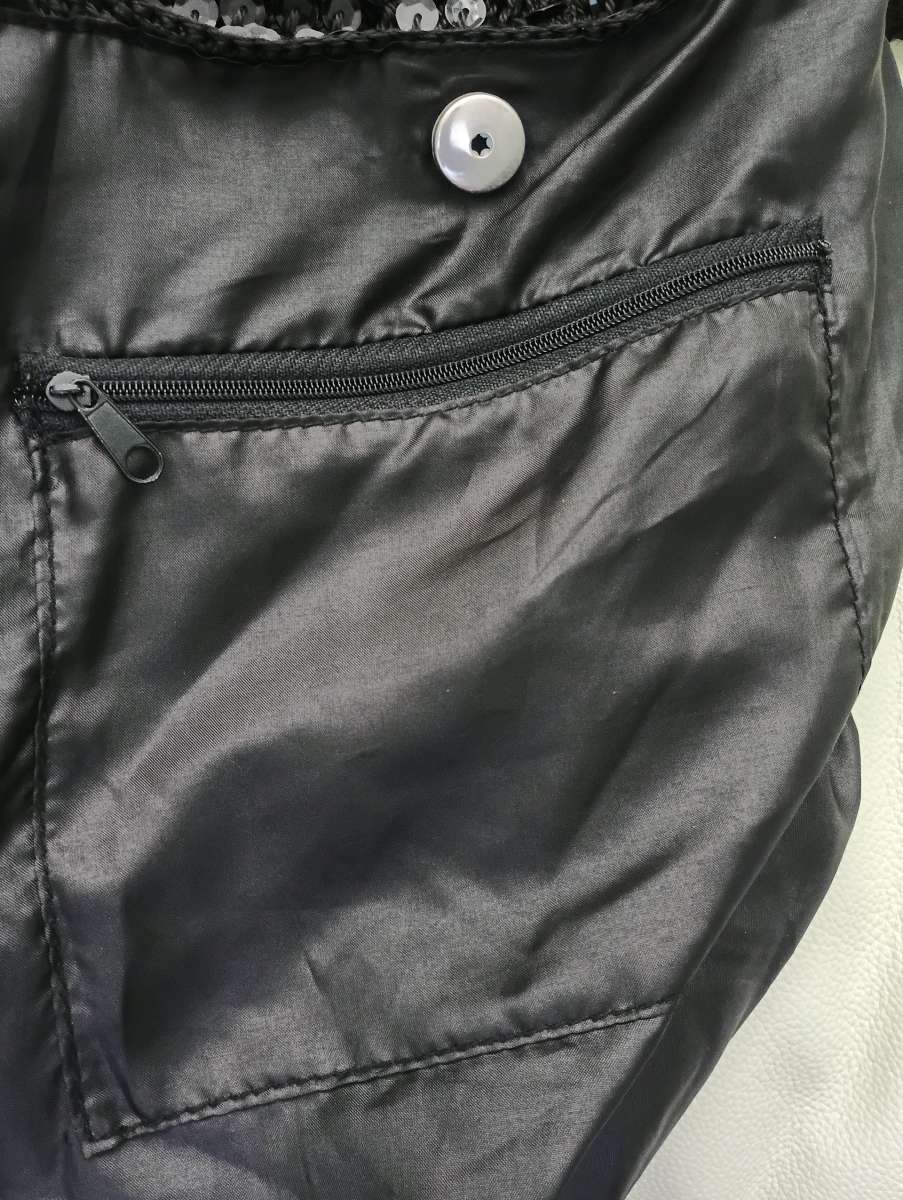 Vintage Sequin Slouchy Hobo Knit Shoulder Bag