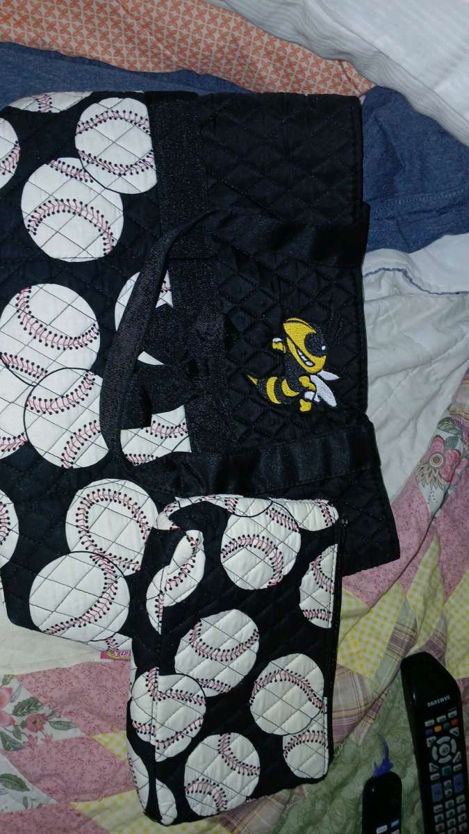 Bumblebee and baseball purse