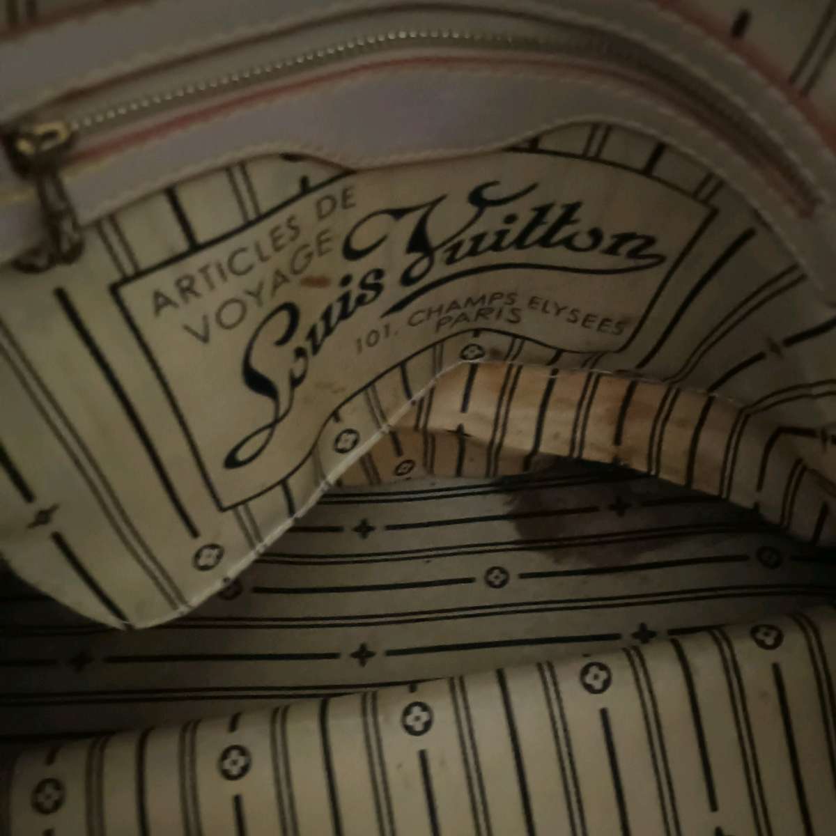 Louis Vuitton white checkered purse large