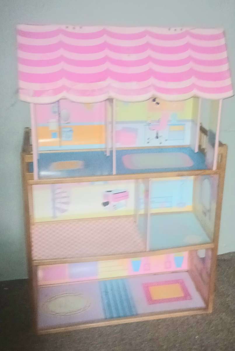 Large 5 Foot Wooden Doll House