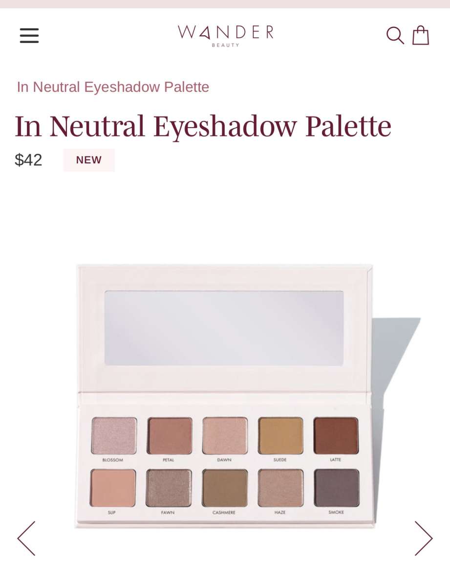 Wander Beauty In Neutral Eyeshadow Palette