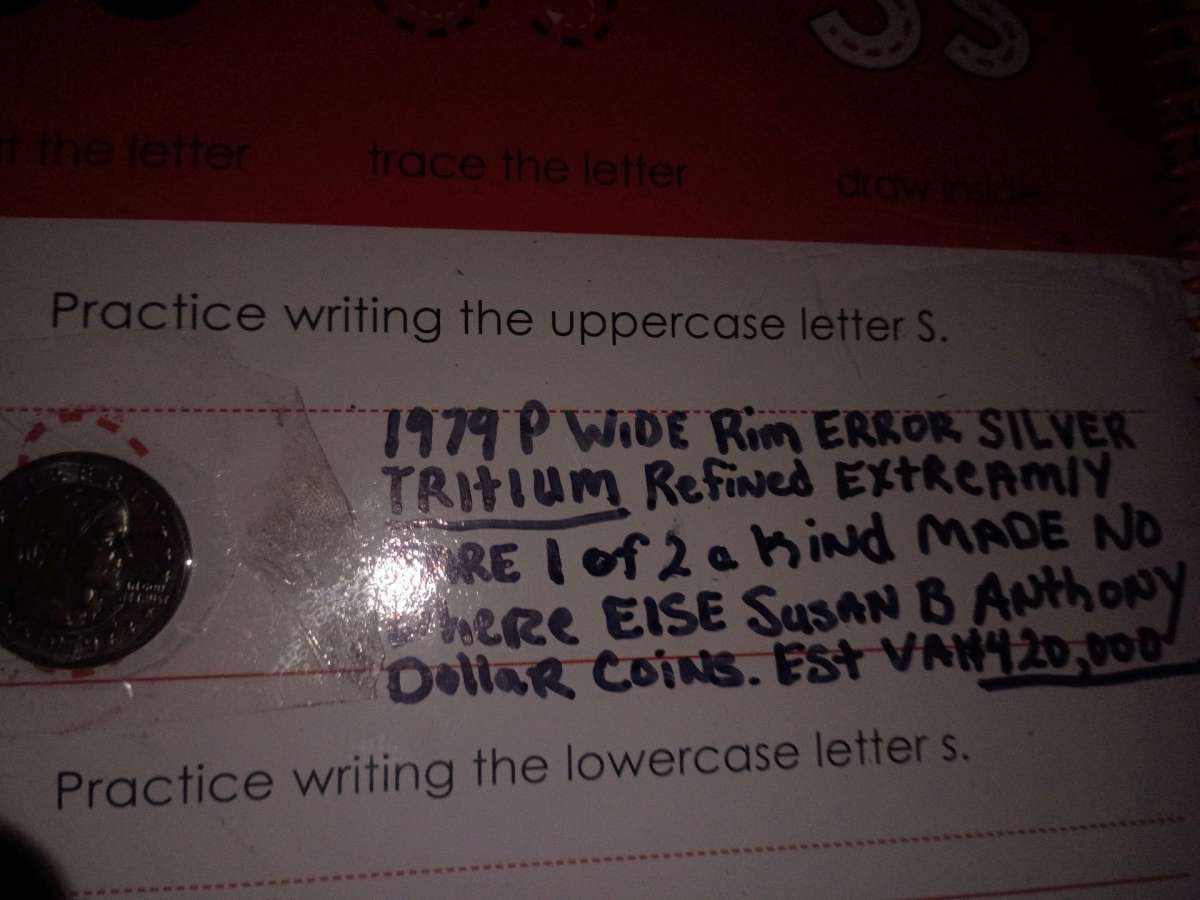 1979 P wide rim error Rare Ephoria Susan b Anthony dollar