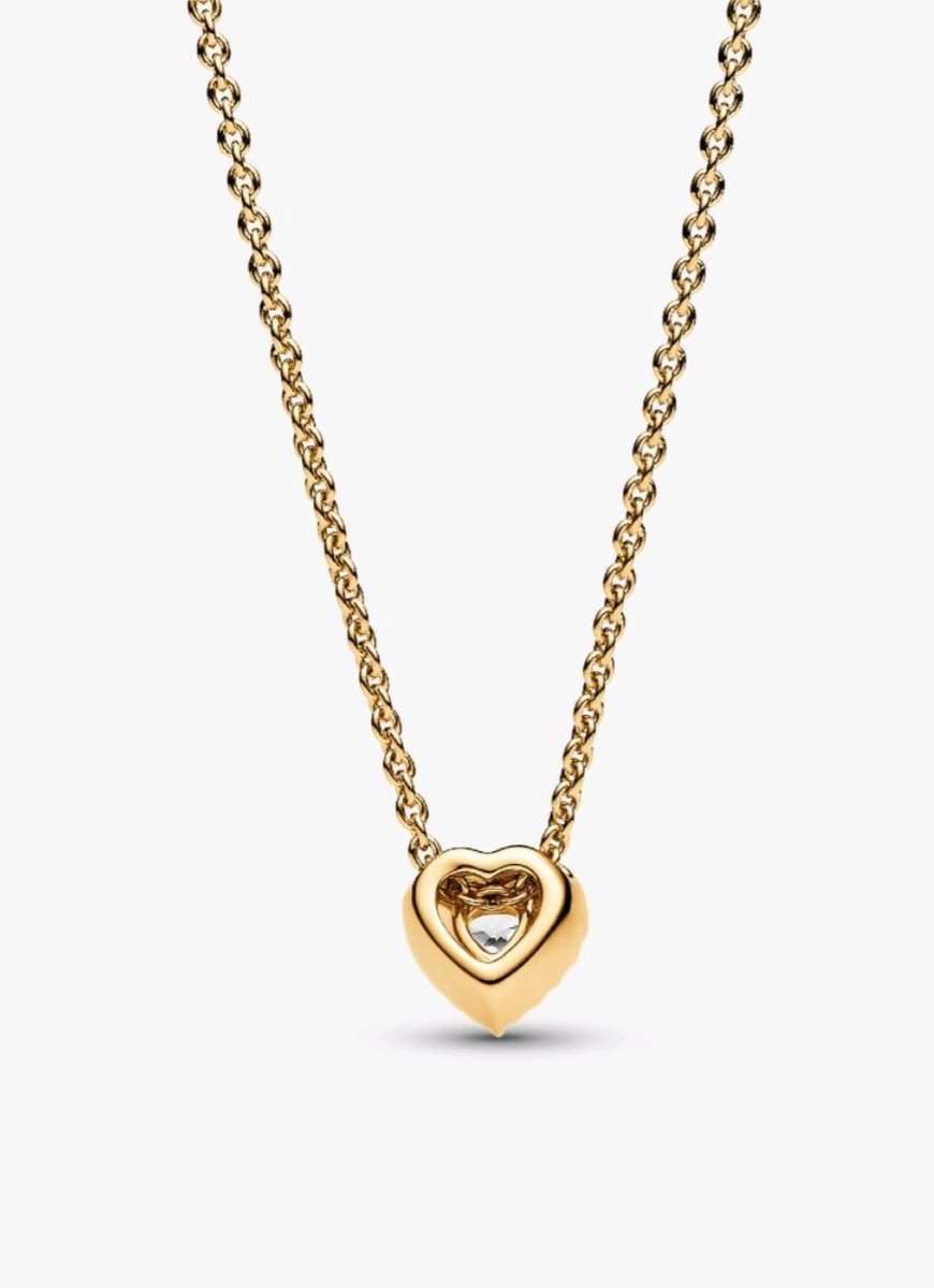 PANDORA GOLDPLATED ELEVATED HEART NECKLACE