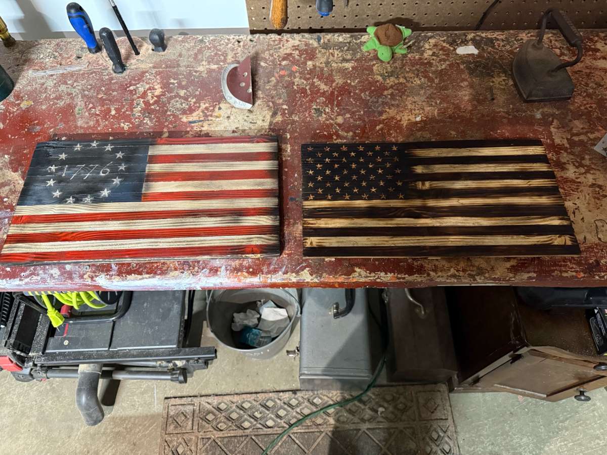 wooden flags