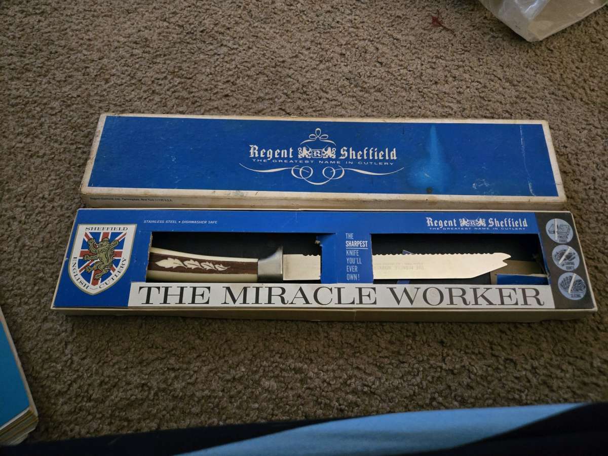 VTG MIRACLE WORKER 12 STAINLESS KNIFE BY REGENT SHEFFIELD