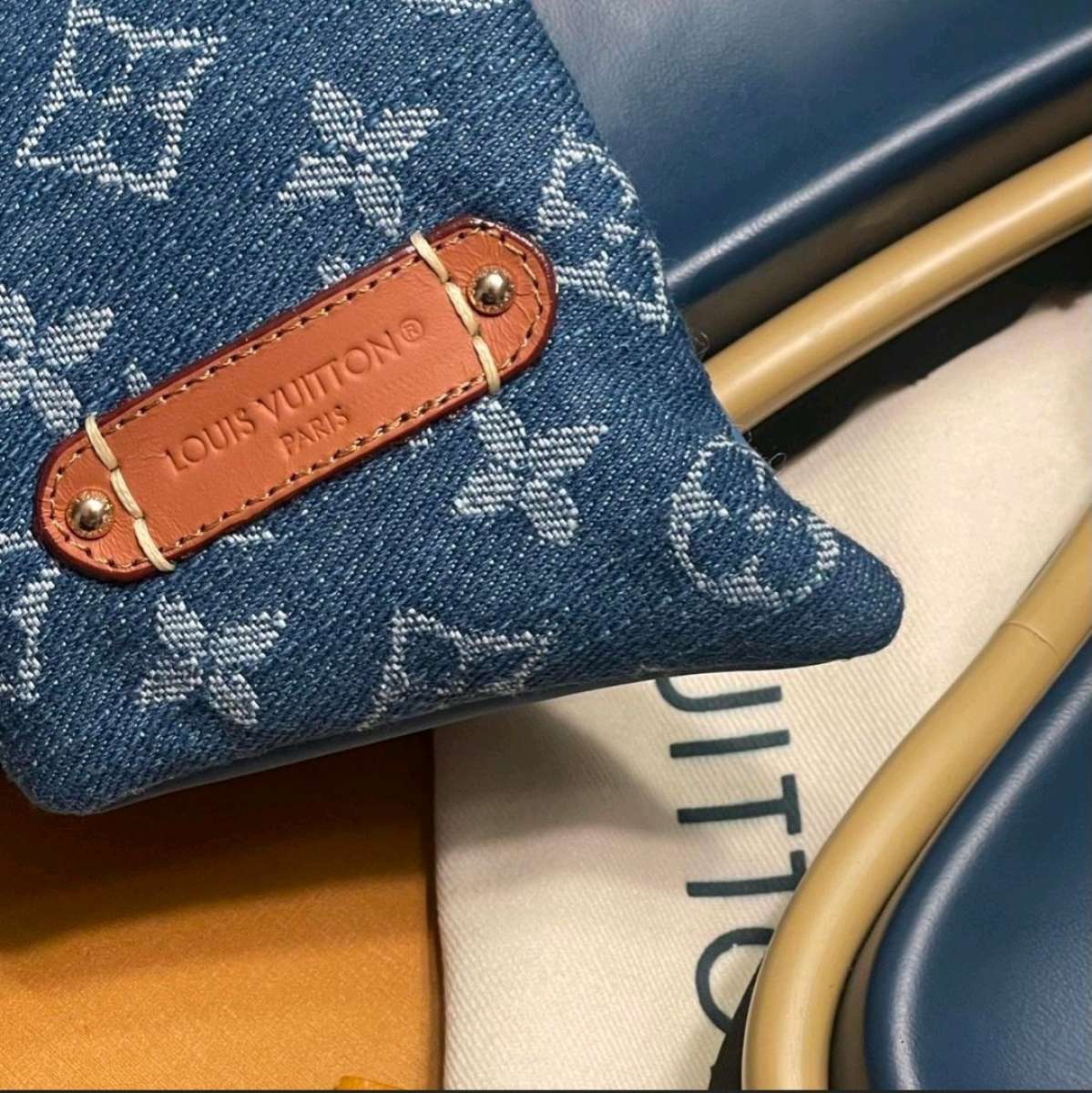 Louis Vuitton Monogram Denim Pillow slides