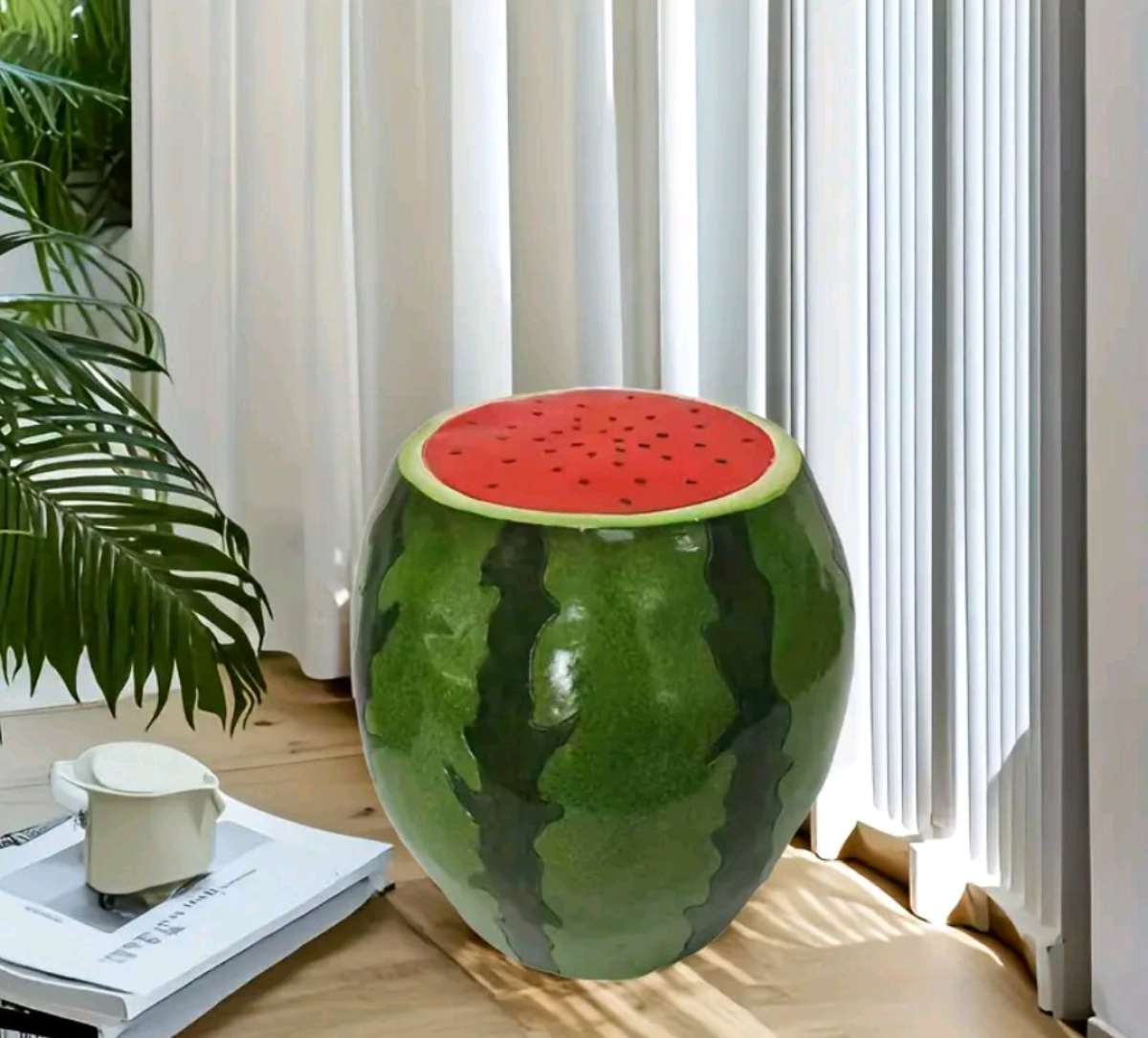 Watermelon Sitting stool or outside decor
