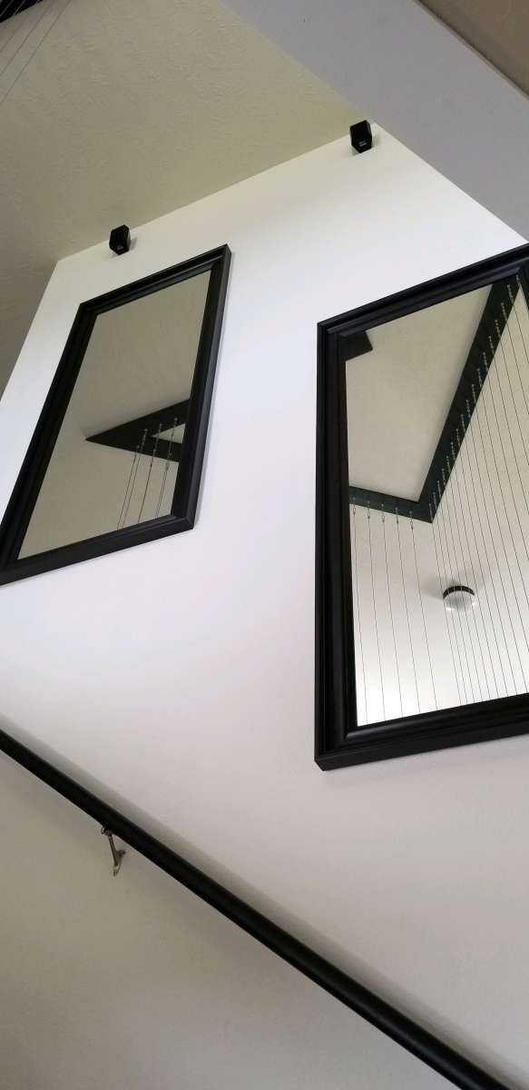 Qty 2 Black Tall Mirrors 72 x 27